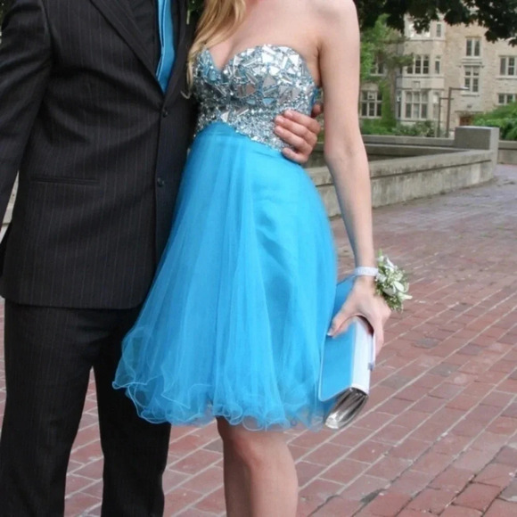 Mirrored Rhinestone Formal Dress - Picture 11 of 14